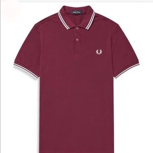Fred Perry polo, new with tags, burgundy/port, XXL